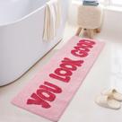 Tapete de banheiro Oturgor You Look Good Hot Pink 50x150cm
