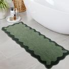 Tapete de banheiro Runner Uphome verde absorvente antiderrapante 45x120cm Tapete de banheiro Runner Uphome verde absorvente antiderrapante 45x120cm