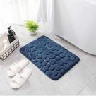Tapete De Banheiro Soft Macio Secagem Rápida 60x40cm COR/ MODELO:PARALELEPIPEDO AZULQUANTIDADE:2 PEÇAS