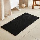 Tapete de banheiro TYUU Waffle Bath Mat, antiderrapante, 120x60cm, preto