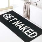 Tapete de banheiro Zeeinx Get Naked Runner Black Bath Mat 45x120cm