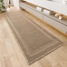 Tapete de banho AMOAMI Waffle Absorvente Antiderrapante 24x72cm Bege