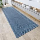 Tapete de banho AMOAMI Waffle Absorvente Antiderrapante 60x120cm Azul Tapete de banho AMOAMI Waffle Absorvente Antiderrapante 60x120cm Azul