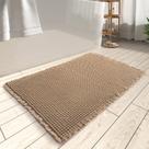 Tapete de banho AMOAMI Waffle super absorvente antiderrapante 45x75cm marrom