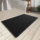 Tapete de banho AMOAMI Waffle Super Absorvente Antiderrapante 45x75cm Preto