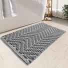 Tapete de banho BULULOM Atualizado, antiderrapante, superabsorvente, cinza 43x61cm