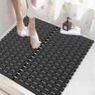 Tapete de banho BYTANA antiderrapante quadrado 60x60cm preto