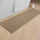 Tapete de banho chakme Ultra Thin, antiderrapante, 150x45cm, bege escuro