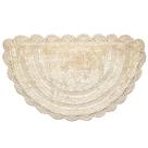 Tapete de banho Chardin home Ivory Crochet 100% algodão 50x80cm