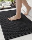 Tapete de banho Color & Geometry Chenille Pile 43x75cm Absorvente Preto Tapete de banho Color & Geometry Chenille Pile 43x75cm Absorvente Preto