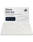 Tapete de banho de pedra ZIKIBL Diatomaceous Earth Non-Slip White