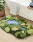 Tapete de banho DEXI Moss Ultra Thick Soft Green 50x80cm de microfibra