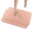 Tapete de banho Diatomaceous Earth JUERLEN, pacote com 2, 60x40cm, rosa