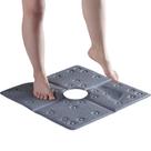 Tapete de banho e chuveiro Webos Soft Safety Foam 53x53cm cinza escuro