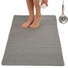 Tapete de banho ENKOSI Loofah PVC antiderrapante 120x60cm cinza