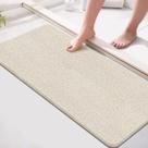 Tapete de banho godehone Extra Long Antiderrapante PVC Loofah Beige