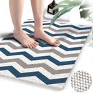 Tapete de banho Godehone Non Slip Blue Geometric 60x88cm