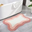 Tapete de banho HAOCOO rosa lavável 45x65cm macio antiderrapante para banheiro