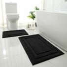 Tapete de banho HOMEIDEAS, 2 peças, supermacio, absorvente, antiderrapante