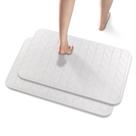 Tapete de banho JUERLEN Diatomaceous Earth 60x40cm branco, pacote com 2
