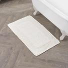 Tapete de banho Laura Ashley Ruffle Border Ivory 70x115cm 100% algodão