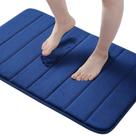 Tapete de banho Memory Foam Buganda Ultra Soft 60x40cm azul marinho