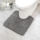 Tapete de banho MIULEE Microfiber em forma de U Contour Shaggy 50x50cm cinza