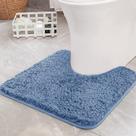 Tapete de banho MIULEE Microfiber em forma de U Contour Shaggy Rug Blue Tapete de banho MIULEE Microfiber em forma de U Contour Shaggy Rug Blue