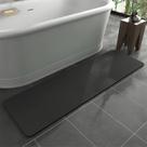 Tapete de banho MontVoo Rubber Back, antiderrapante, de secagem rápida, cinza escuro