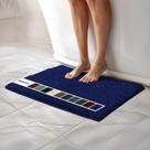 Tapete de banho Muddy Mat Chenille Quick Dry Microfiber azul marinho