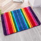 Tapete de banho NIENLCIP Rainbow Striped 19x27cm Supersoft Absorvente Tapete de banho NIENLCIP Rainbow Striped 19x27cm Supersoft Absorvente