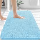 Tapete de banho OLANLY Chenille Extra Macio Absorvente 50x75cm Azul celeste Tapete de banho OLANLY Chenille Extra Macio Absorvente 50x75cm Azul celeste