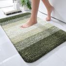 Tapete de banho OLANLY Tapetes de banheiro de microfibra verde escuro 60x40cm