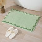 Tapete de banho ORTIGIA Small Green Scalopped Plush Microfiber 43x60cm