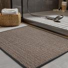Tapete de banho PADOOR antiderrapante com suporte de borracha trançado 60x90cm preto