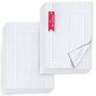 Tapete de banho Pearl Linens 100% algodão 45x65cm, pacote com 12 brancos