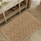 Tapete de banho PureCozy Waffle marrom 61x91 cm, antiderrapante, de secagem rápida