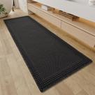 Tapete de banho RESARE Waffle Super Absorvente 24x72cm Preto