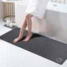 Tapete de banho RUERYA cinza escuro extra longo 40 x 120 cm