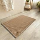 Tapete de banho SHUNL Upgrade Waffle Super Absorvente Marrom 43x60cm