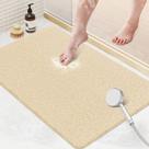Tapete de banho SoftDuo antiderrapante 60x40cm PVC Loofah Bath Mat Khaki