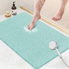 Tapete de banho SoftDuo antiderrapante 60x40cm PVC Loofah Tapete de banho verde