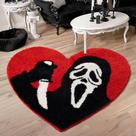 Tapete de banho TANVILL Preto Vermelho Funny Skull 90x105cm Antiderrapante Tapete de banho TANVILL Preto Vermelho Funny Skull 90x105cm Antiderrapante