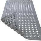 Tapete de banho TEESHLY para banheira e chuveiro antiderrapante 90x40cm cinza
