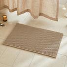 Tapete de banho TYUU Waffle Khaki 30x20cm antiderrapante superabsorvente