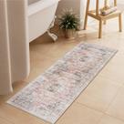 Tapete de banho Uhome Distressed Farmhouse Boho Blush Pink 45x120cm