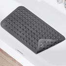 Tapete de banho WarmSnow antiderrapante TPE 38x70cm cinza escuro