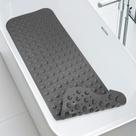 Tapete de banho WarmSnow Long, antiderrapante, 100x40cm, cinza escuro, TPE