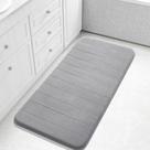 Tapete de banho Yimobra Long 44x24cm Memory Foam Super Soft Grey