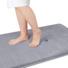 Tapete de banho Yimobra Memory Foam tamanho grande 140x60cm cinza